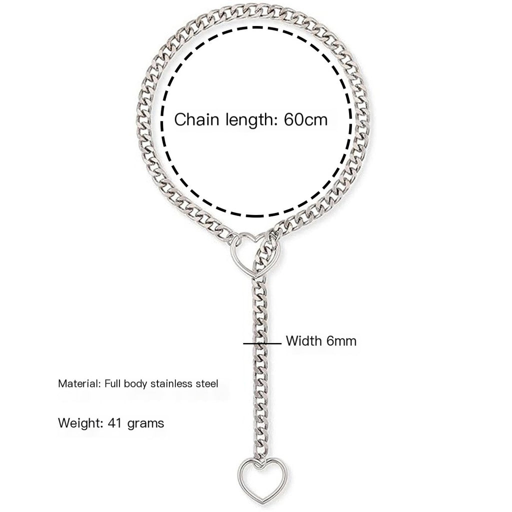 Heart Slip Chain Necklace for Women